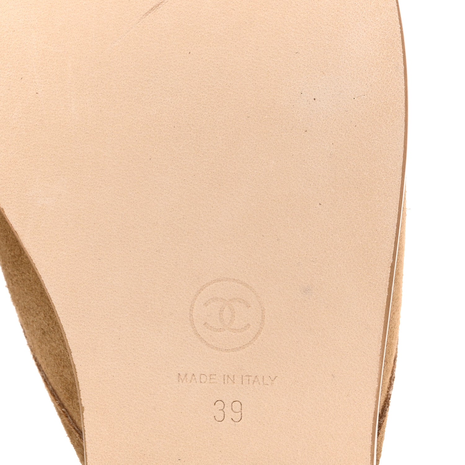 Chanel Suede Calfskin CC Mules 39 Dark Beige 1842149 – FASHIONPHILE