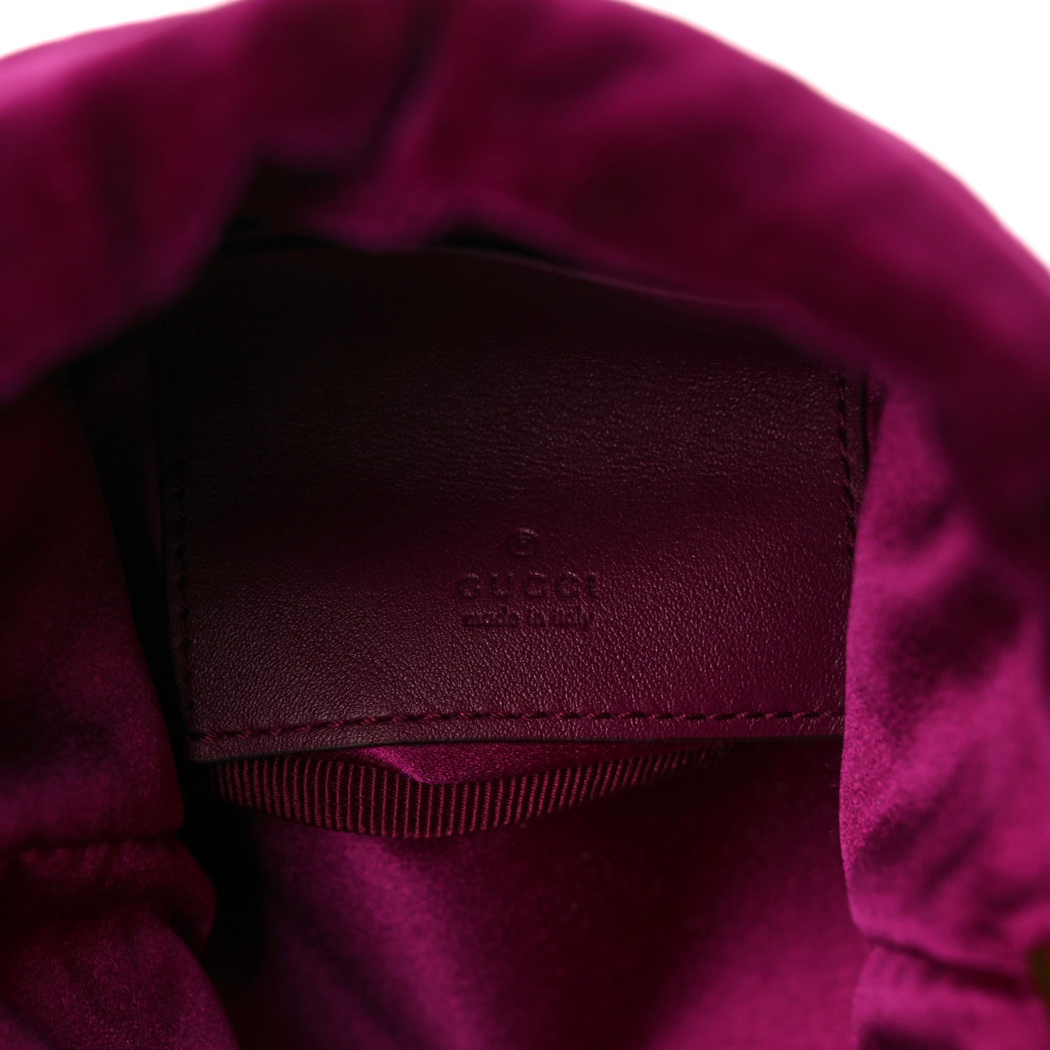 Gucci Velvet Matelasse Mini GG Marmont 2.0 Bucket Bag Fuchsia Violet Cyclamen 6 of 9