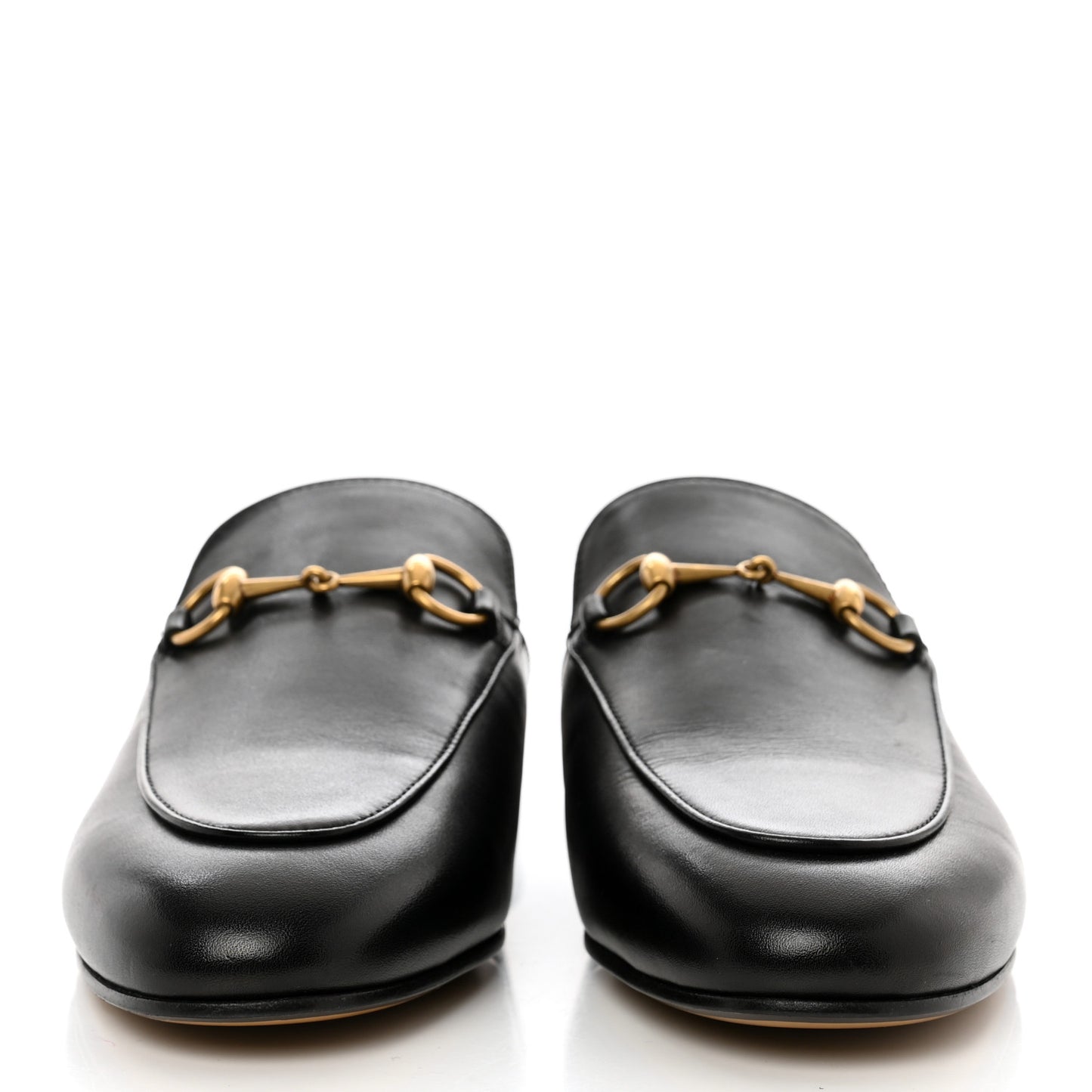 Calfskin Womens Princetown Slippers 38 Black