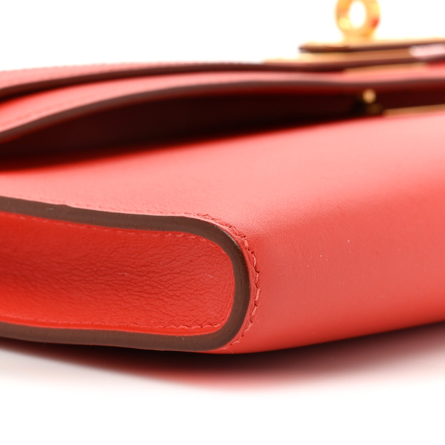 Hermes Swift Kelly Cut Clutch Pochette Capucine 9 of 13