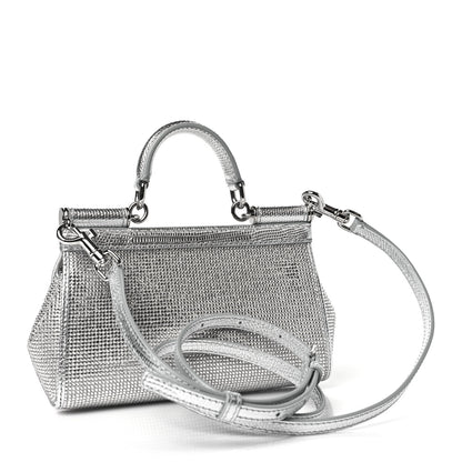 Dolce & Gabbana Crystal Small Miss Sicily Satchel Silver 3 of 10