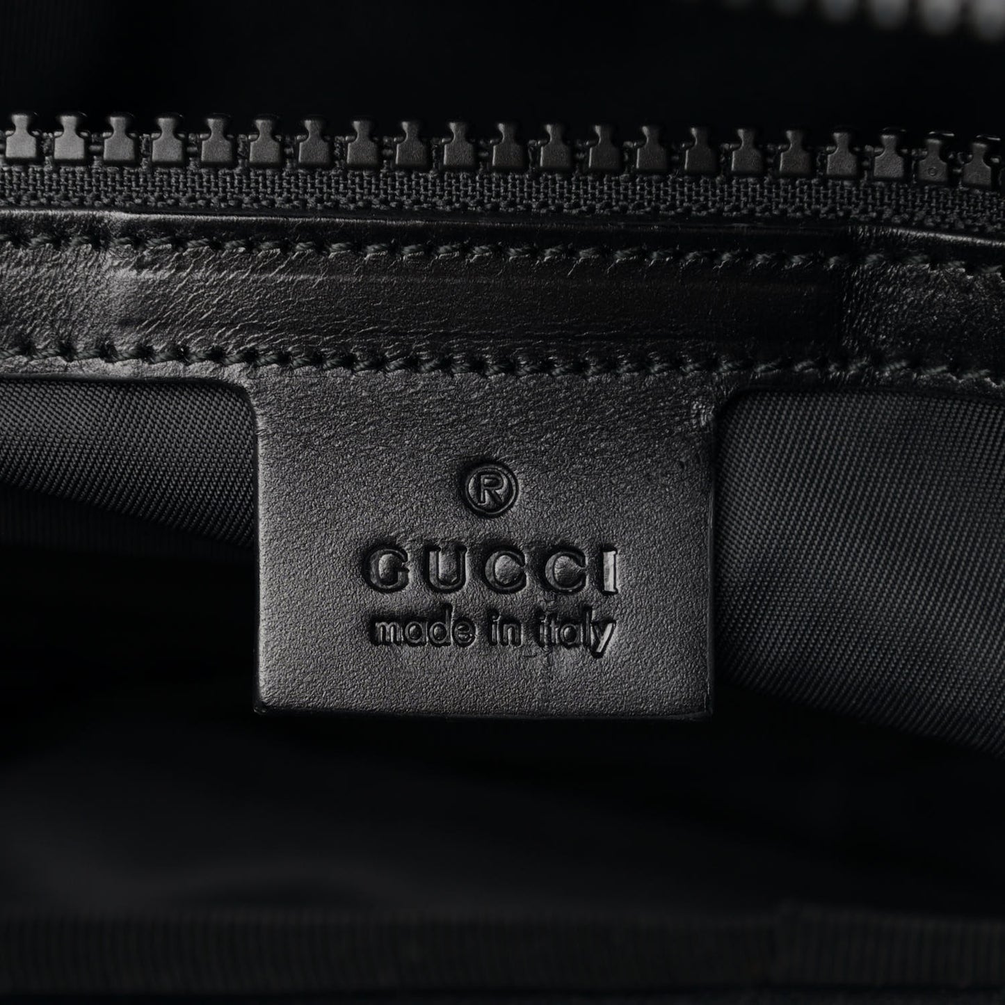 Techno Canvas Web L'Aveugle Par Amour Embroidered Belt Bag Black