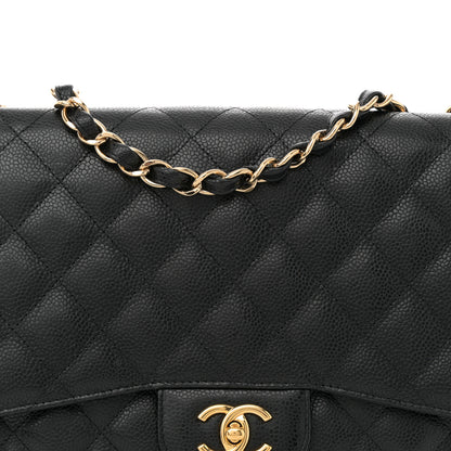 Chanel Caviar Quilted Jumbo Single Flap Black 8 of 11