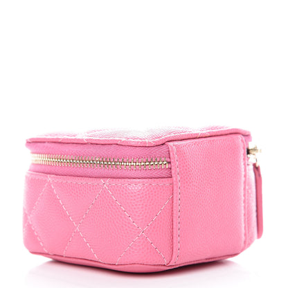 Chanel Caviar Square Vanity Cosmetic Case Pink 4 of 8