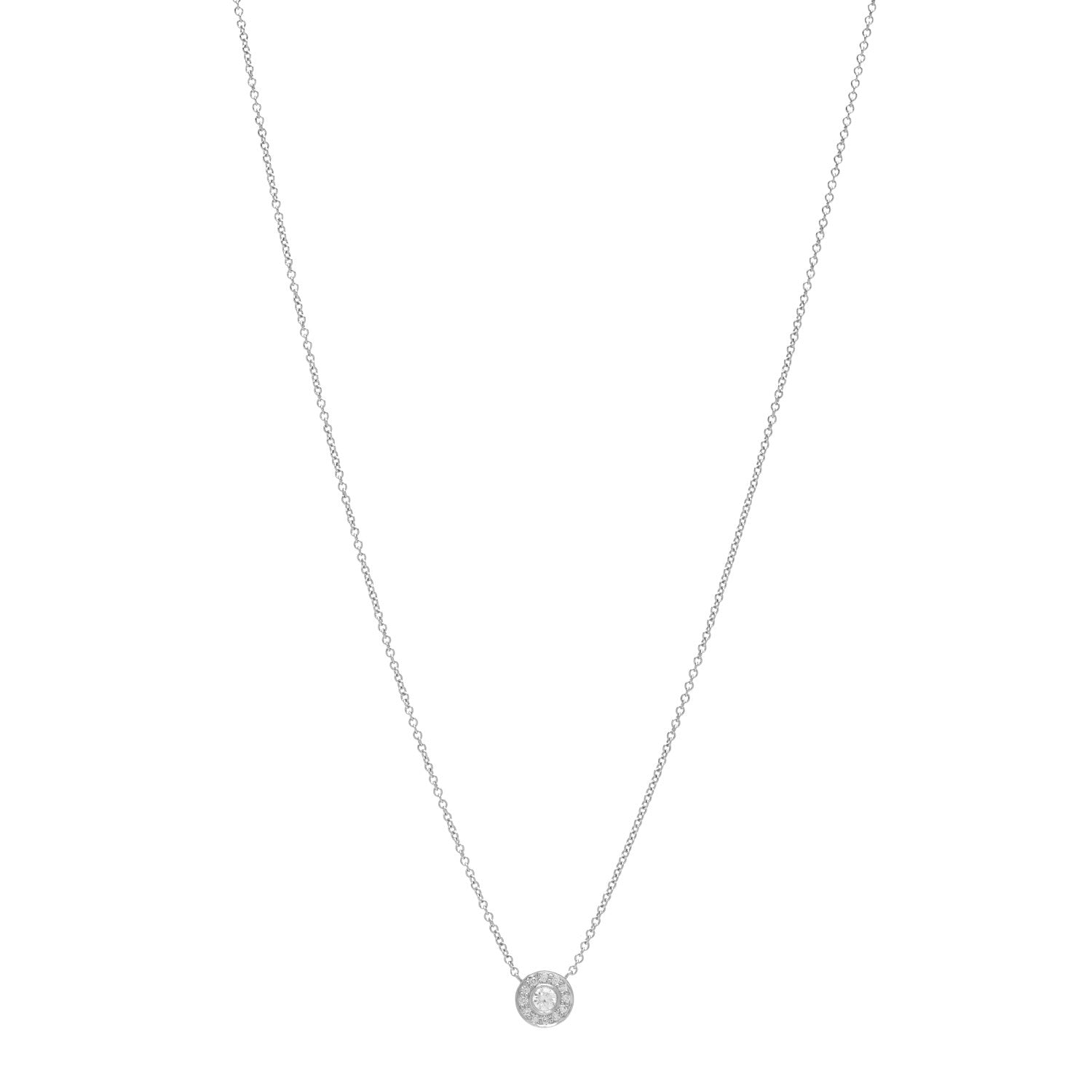 Tiffany Platinum Diamond .14ctw Circlet Pendant Necklace 1 of 5