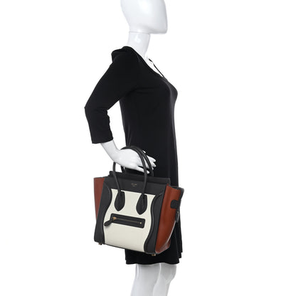 Celine Smooth Calfskin Micro Tri-Color Luggage White 2 of 10