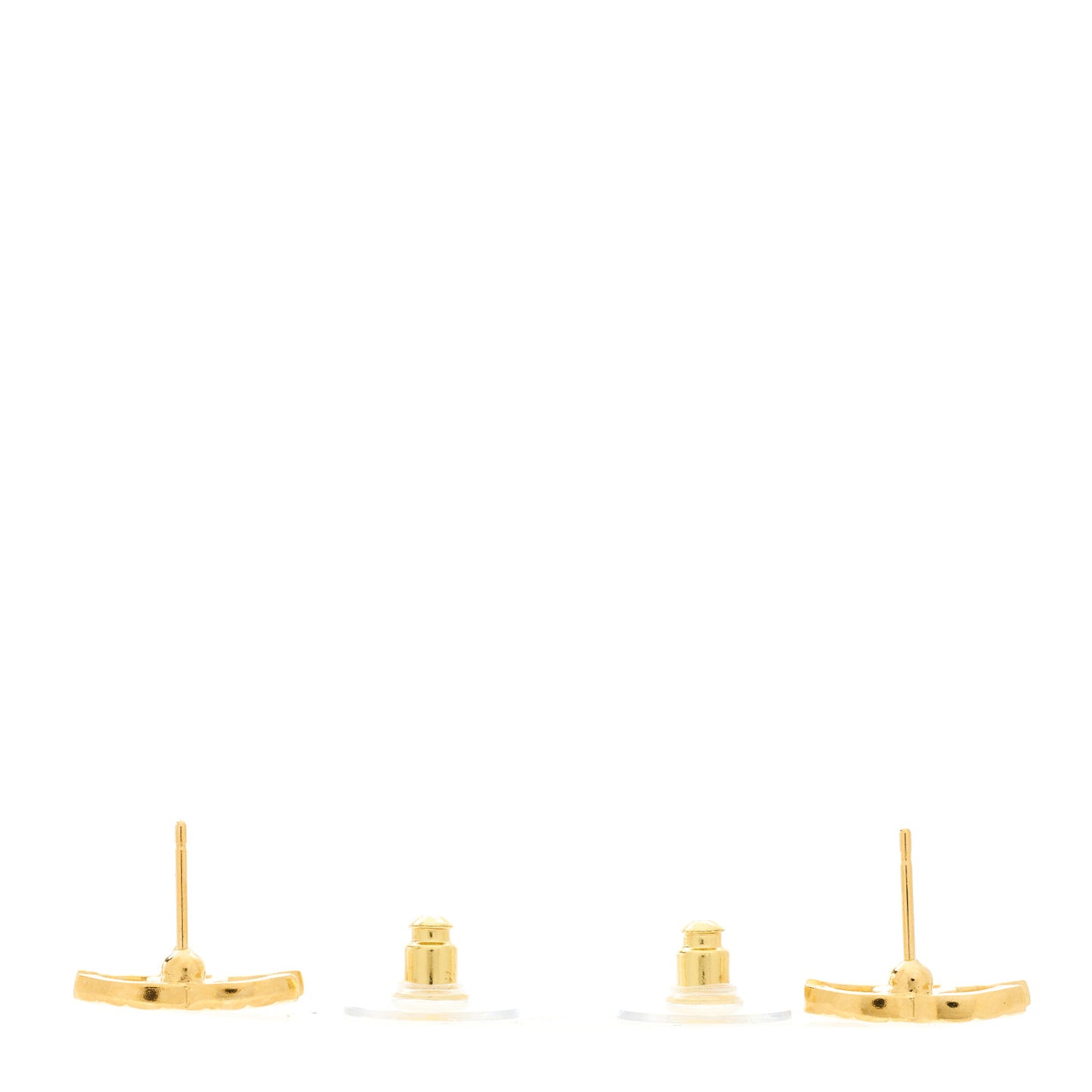 Quilted CC Earrings Gold