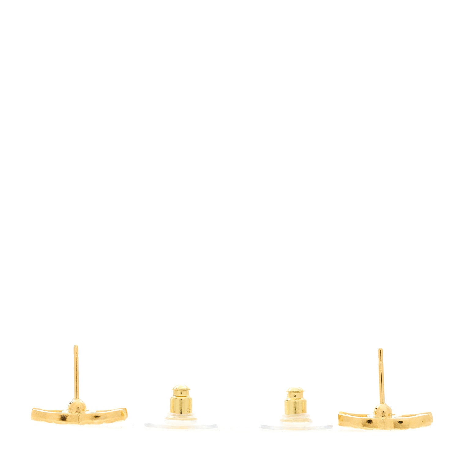 Chanel Quilted CC Earrings Gold 3 of 5