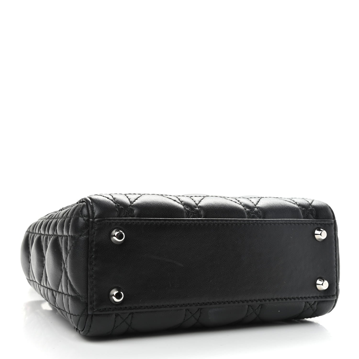 Christian Dior Lambskin Cannage Mini Lady Dior Black 3 of 7