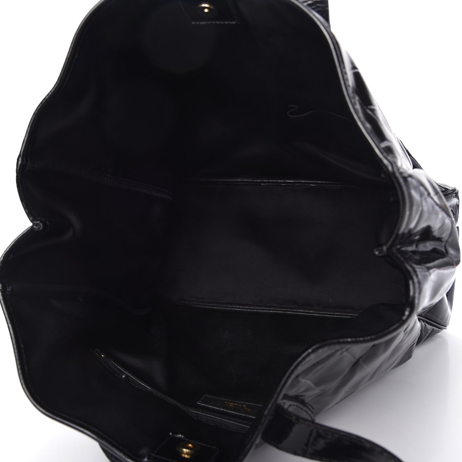 Saint Laurent Patent Crocodile Embossed Raspail Tote Black 5 of 13