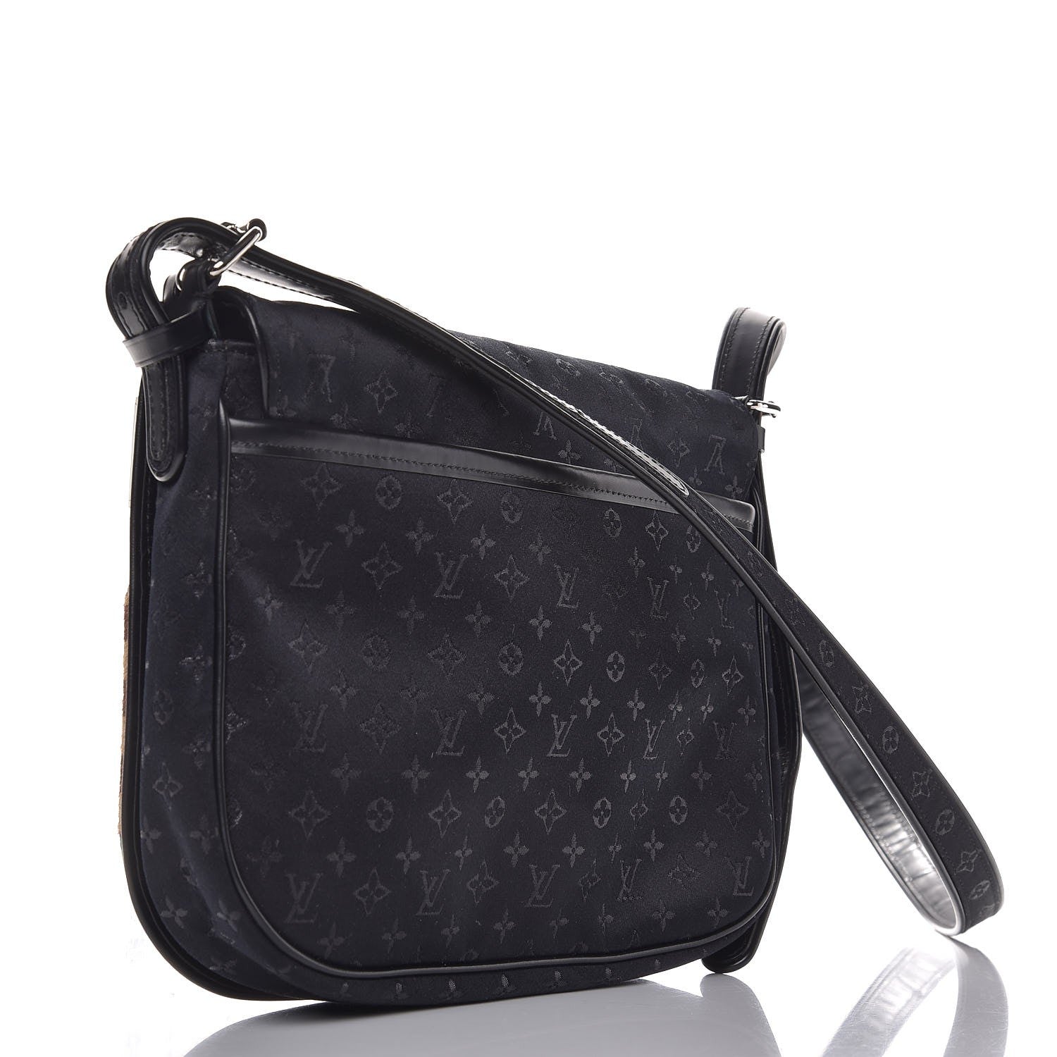 Louis Vuitton Satin Mini Monogram Conte De Fees Patchwork Musette Black 3 of 6
