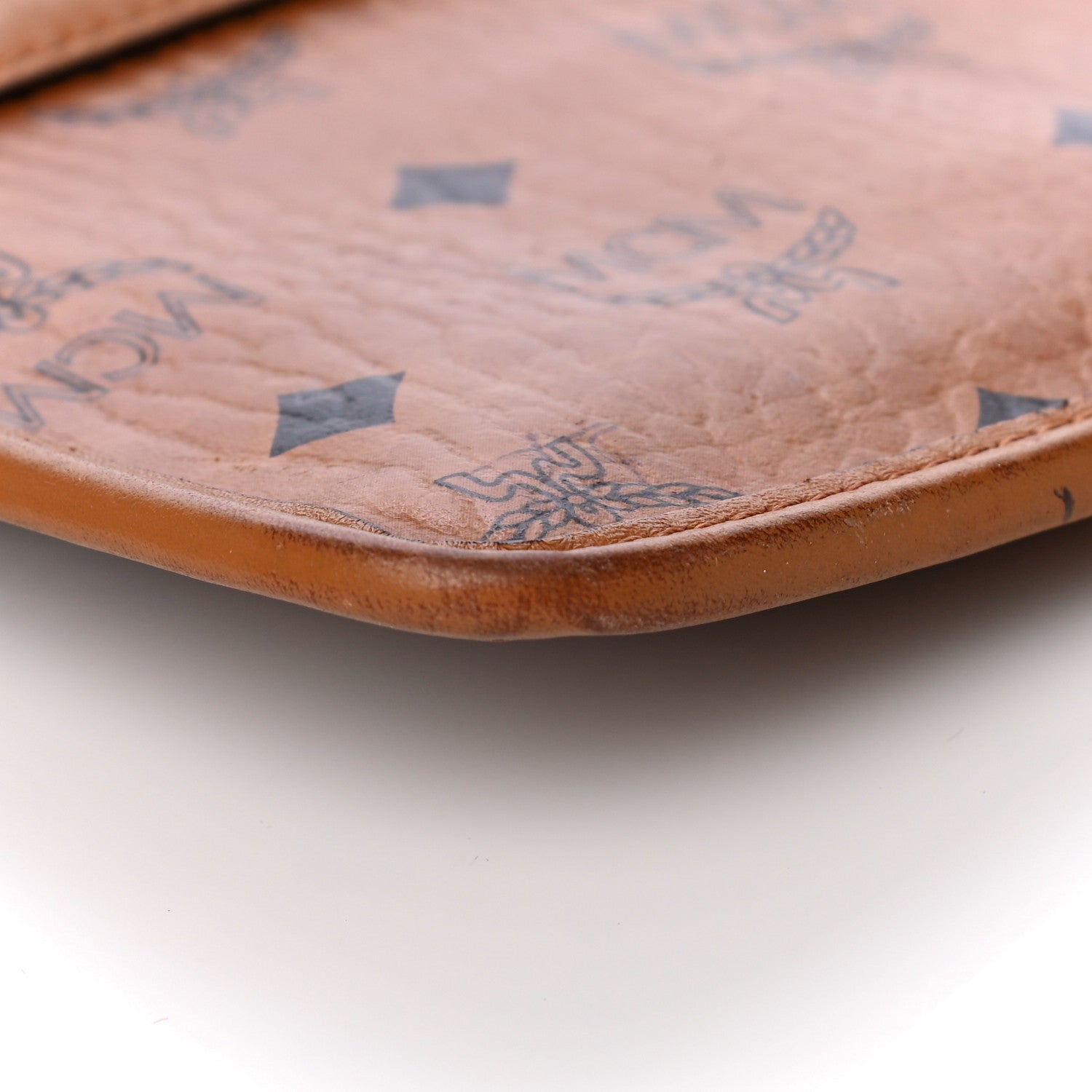 MCM Visetos Wristlet Zip Pouch Cognac 9 of 11