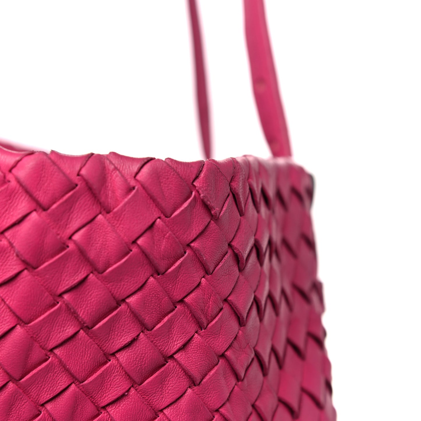 Nappa Intrecciato Large Seamless Tote Fuchsia