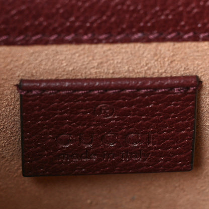 Gucci Monogram Textured Dollar Calfskin Mini Horsebit 1955 Crossbody Bag Sahara Rubino Chardonnay 6 of 9