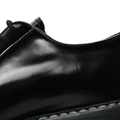 Prada Spazzolato Lace Up 50mm Loafers 39 Black 9 of 9