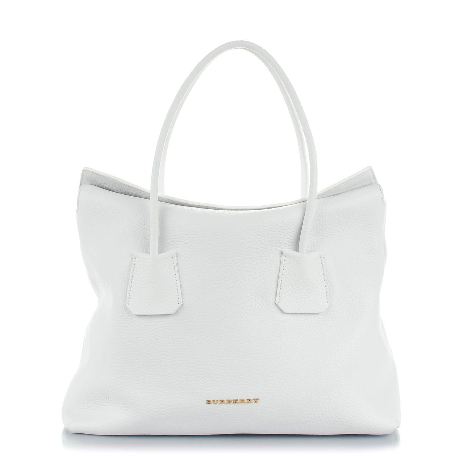 Burberry London Grainy Calfskin Medium Baynard Tote White 1 of 8