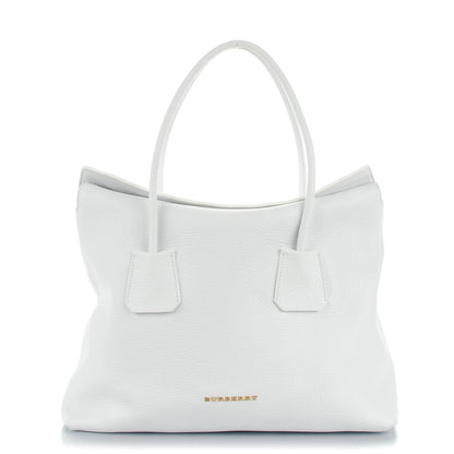 Burberry London Grainy Calfskin Medium Baynard Tote White 1 of 8