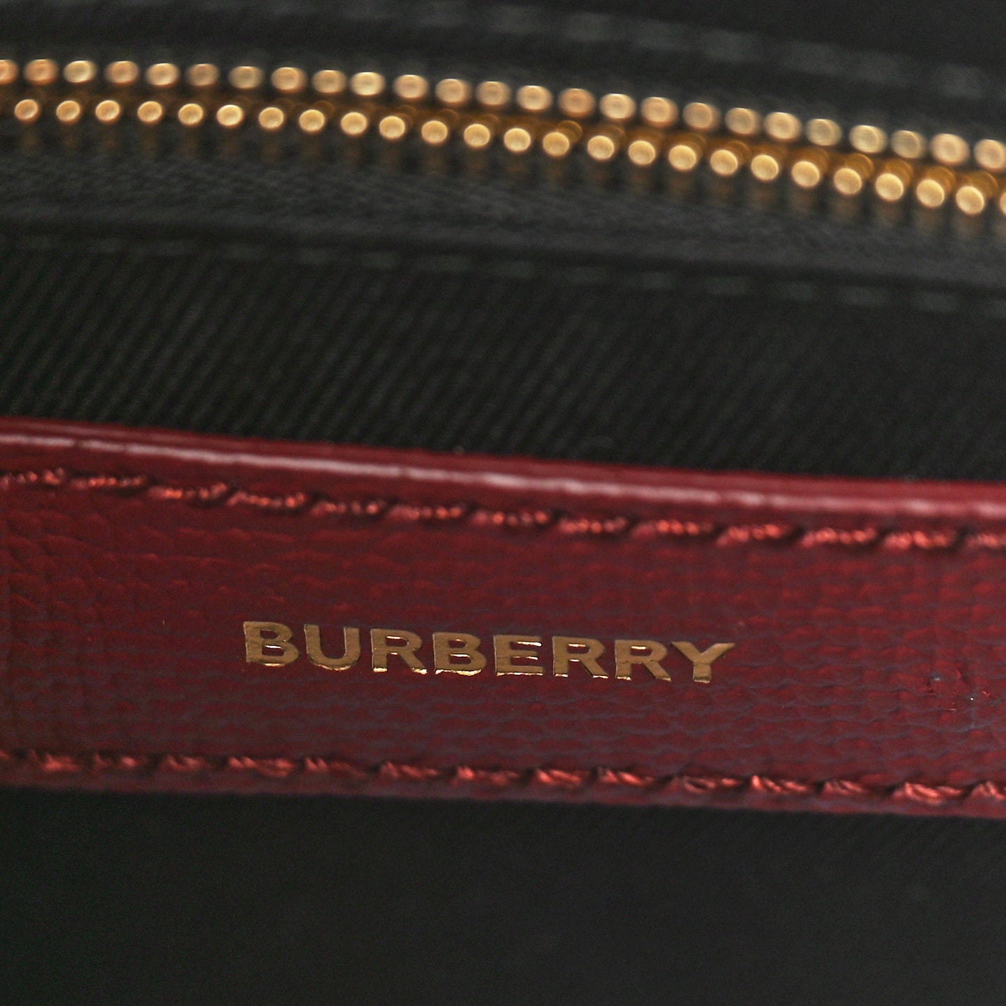Grainy Calfskin House Check Medium Banner Tote Mahogany Red
