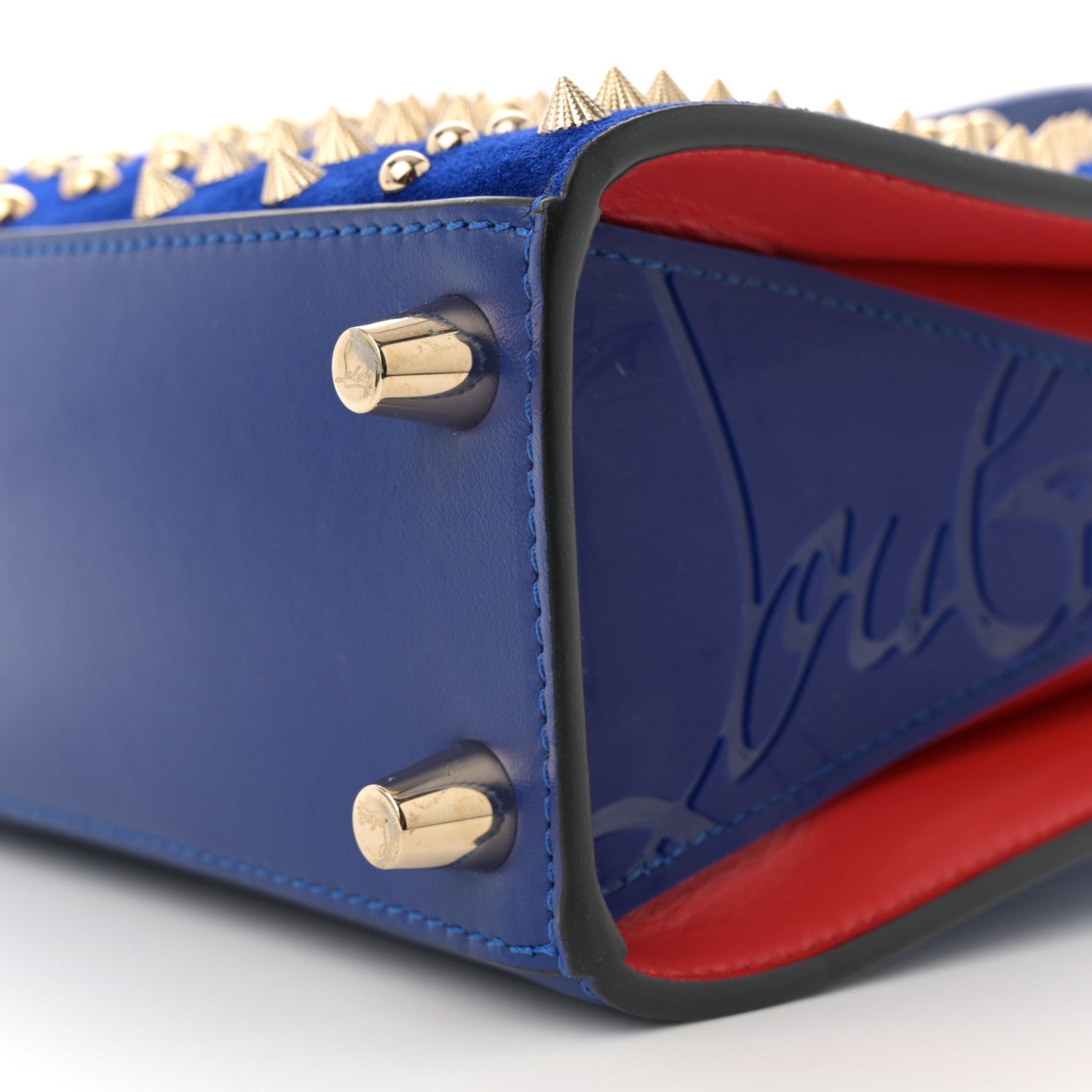 Christian Louboutin Veau Velours Studded Spikes Loubinthesky Mini Paloma Galactiqueen 9 of 9