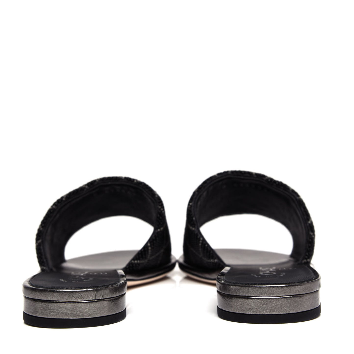 Pearl Embroidery CC Mules 38.5 Black