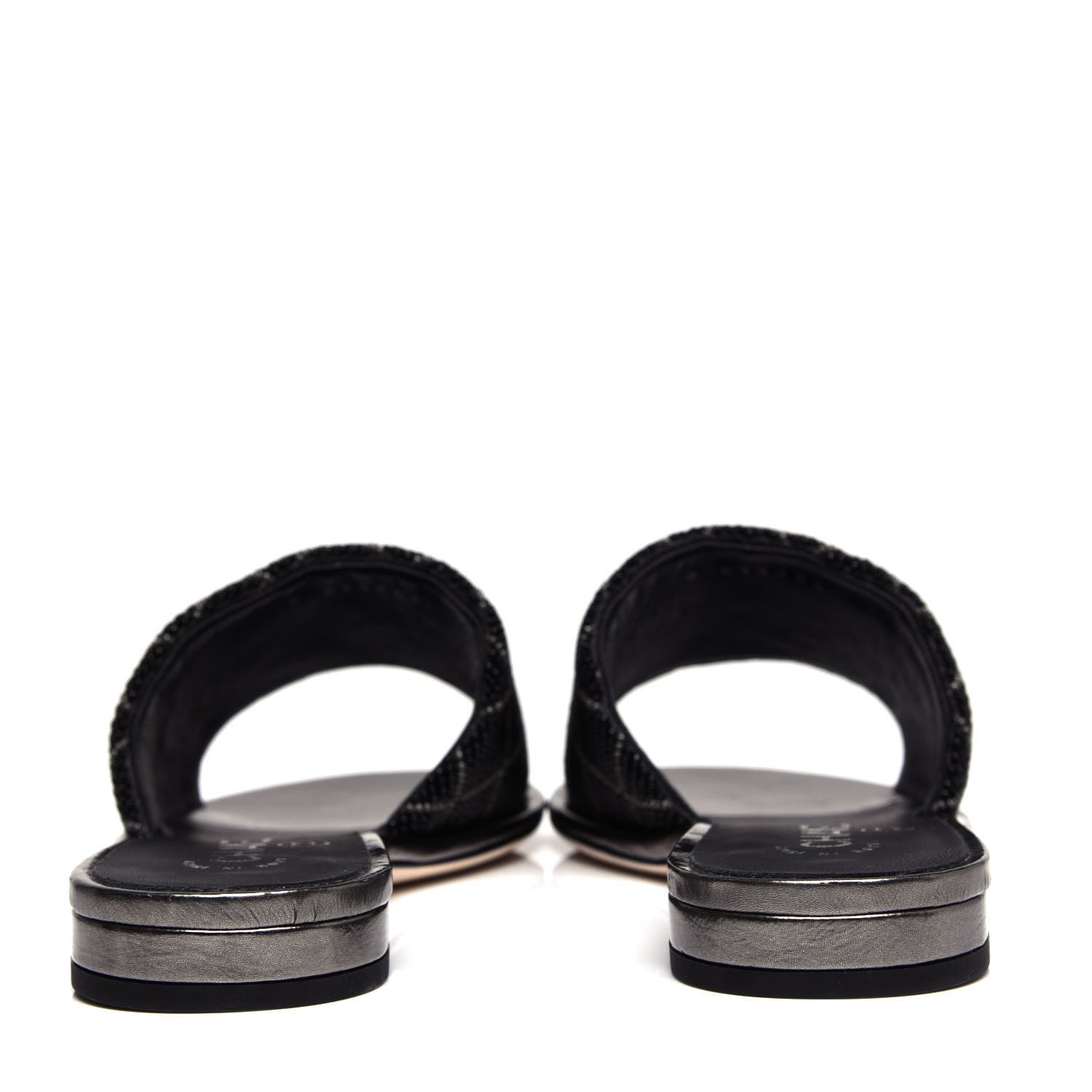 Chanel Pearl Embroidery CC Mules 38.5 Black 7 of 11