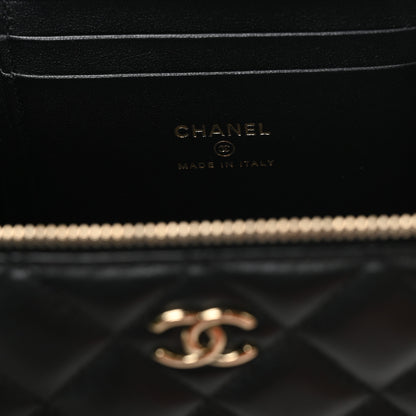 Chanel Lambskin Quilted Small Top Handle Vanity Case With Chain Black 7 of 12