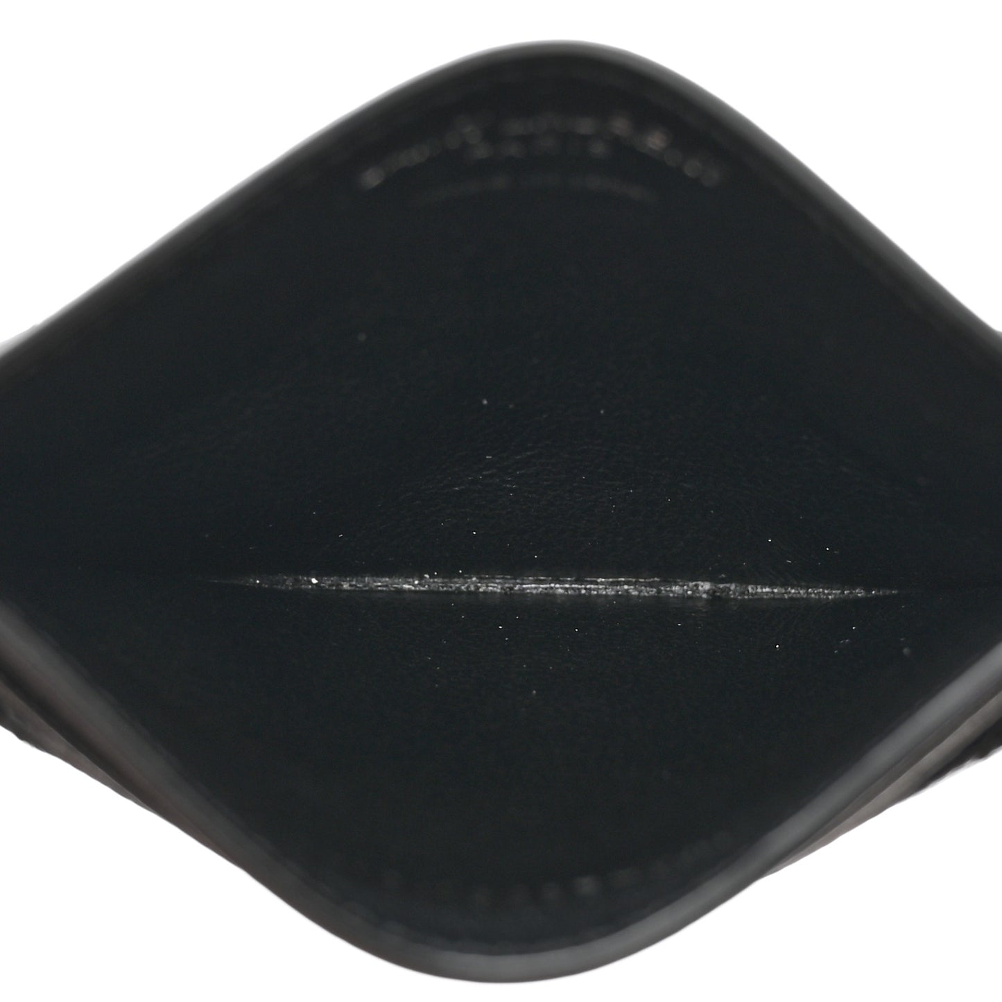 Grain De Poudre Matelasse Chevron Monogram Credit Card Case Black