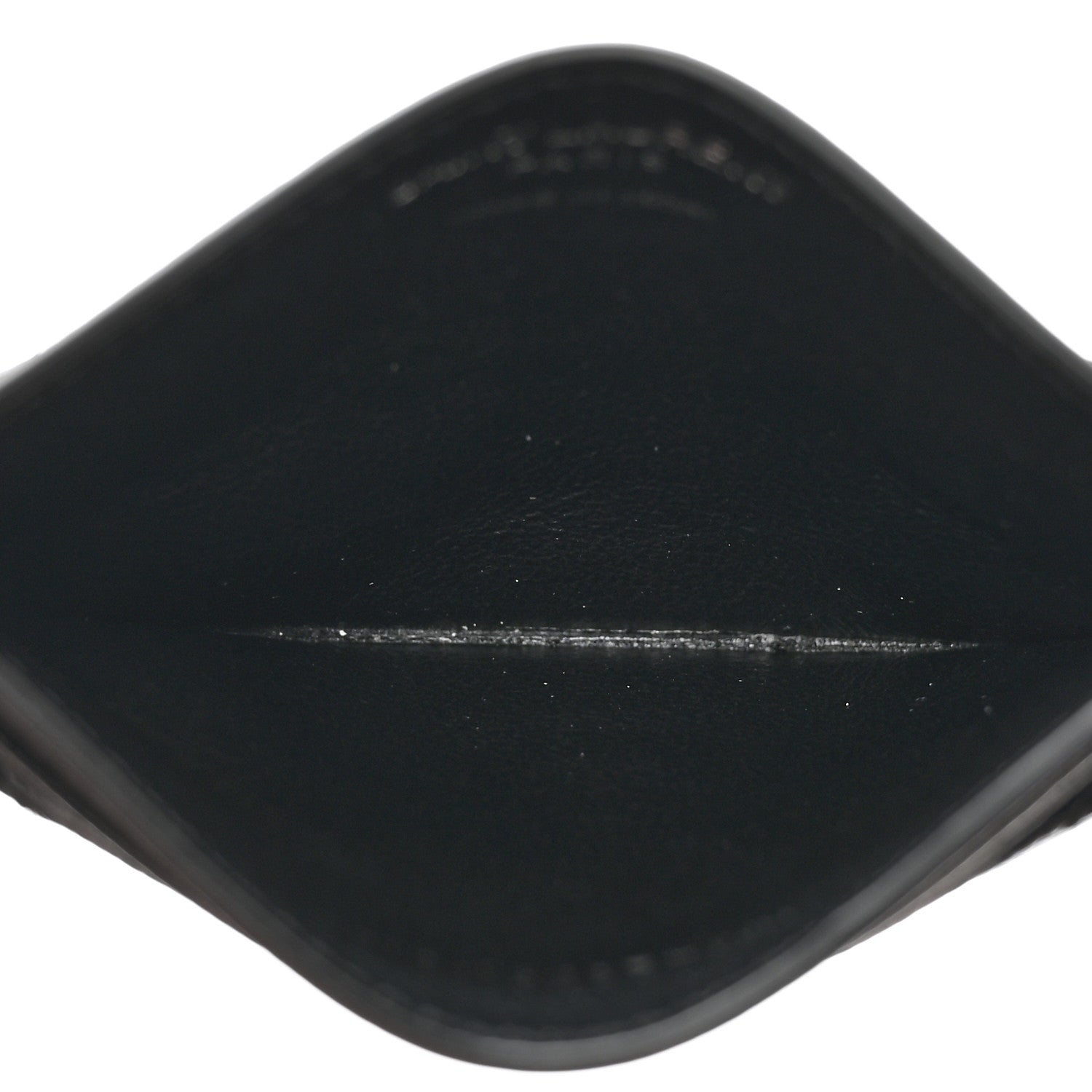 Saint Laurent Grain De Poudre Matelasse Chevron Monogram Credit Card Case Black 5 of 8