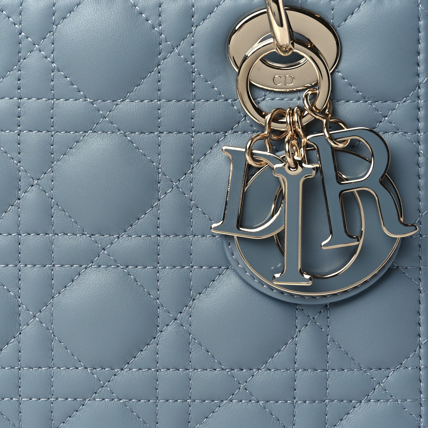 Christian Dior Lambskin Cannage Small My ABCDior Lady Dior Cloud Blue 8 of 11