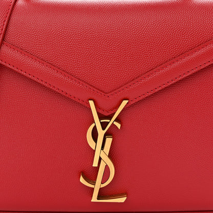 Saint Laurent Grain de Poudre Mini Classic Monogram Cassandra Top Handle Red 8 of 11