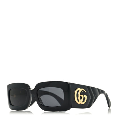 Gucci Acetate Rectangular Sunglasses GG0811S Black 1 of 9