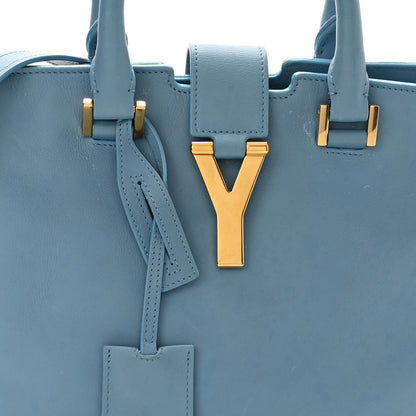 Saint Laurent Calfskin Small Classic Y Cabas Blue Glacier 7 of 10