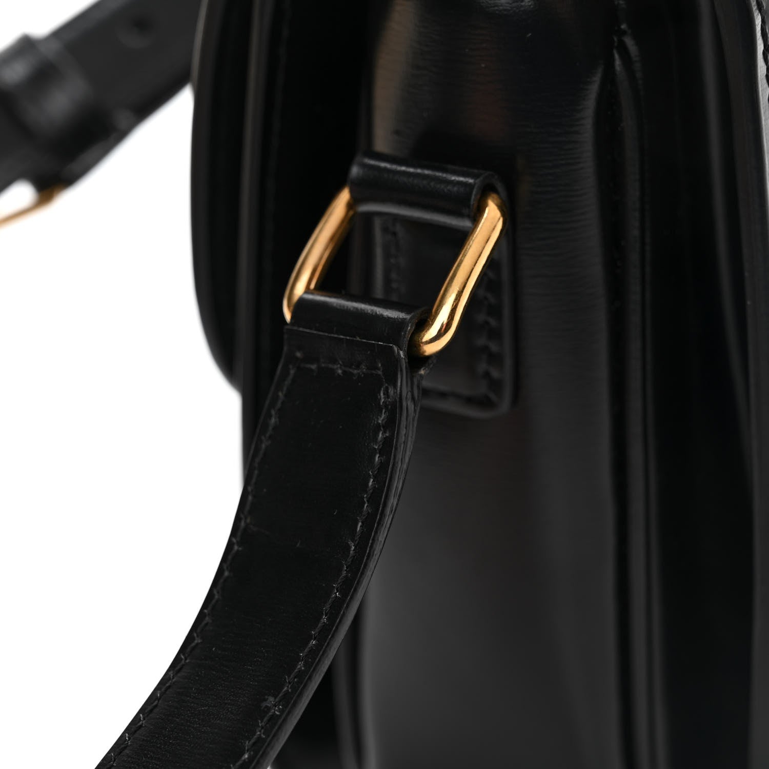 Celine Shiny Calfskin Medium Triomphe Black 14 of 14