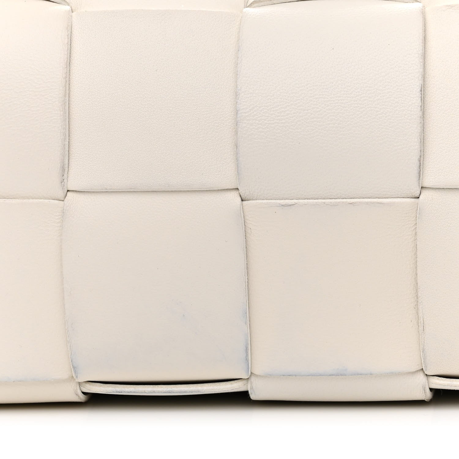 Bottega Veneta Lambskin Maxi Intrecciato Small Brick Cassette Bag White 7 of 12