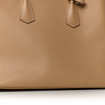 Prada Saffiano Cuir Medium Double Bag Noisette 14 of 16