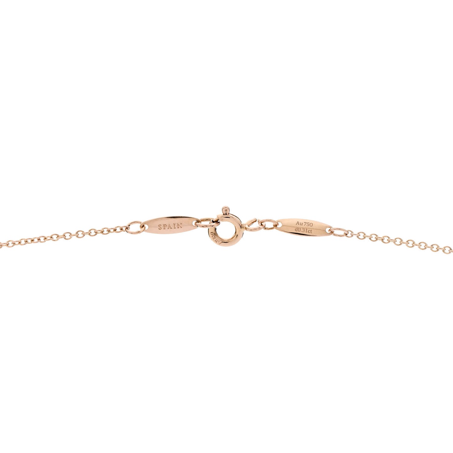 18K Rose Gold Diamond .31ctw Elsa Peretti Diamonds by the Yard Sprinkle Necklace