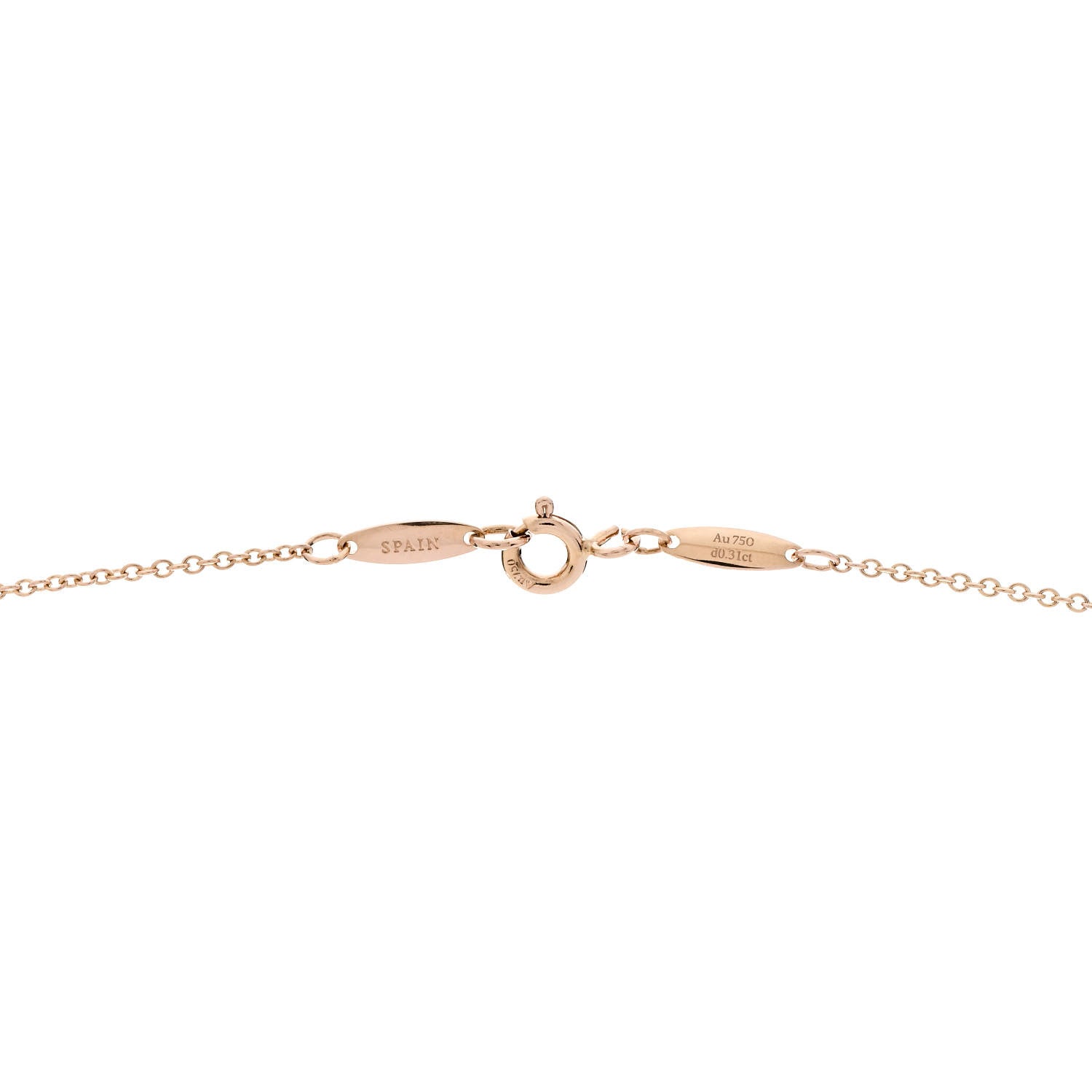 Tiffany 18K Rose Gold Diamond .31ctw Elsa Peretti Diamonds by the Yard Sprinkle Necklace 5 of 6