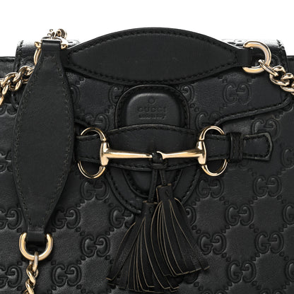 Gucci Guccissima Small Emily Shoulder Bag Black 8 of 11