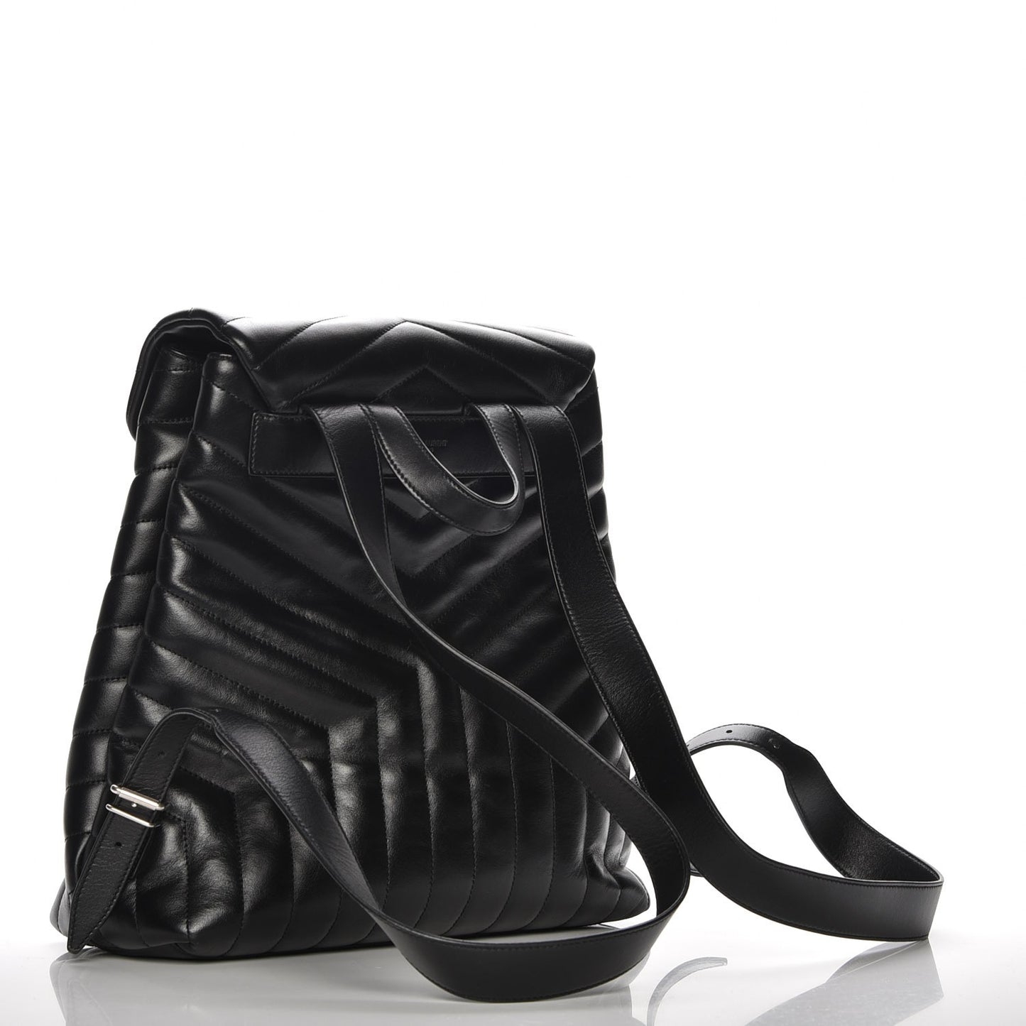 Calfskin Y Quilted Monogram Medium Loulou Backpack Black