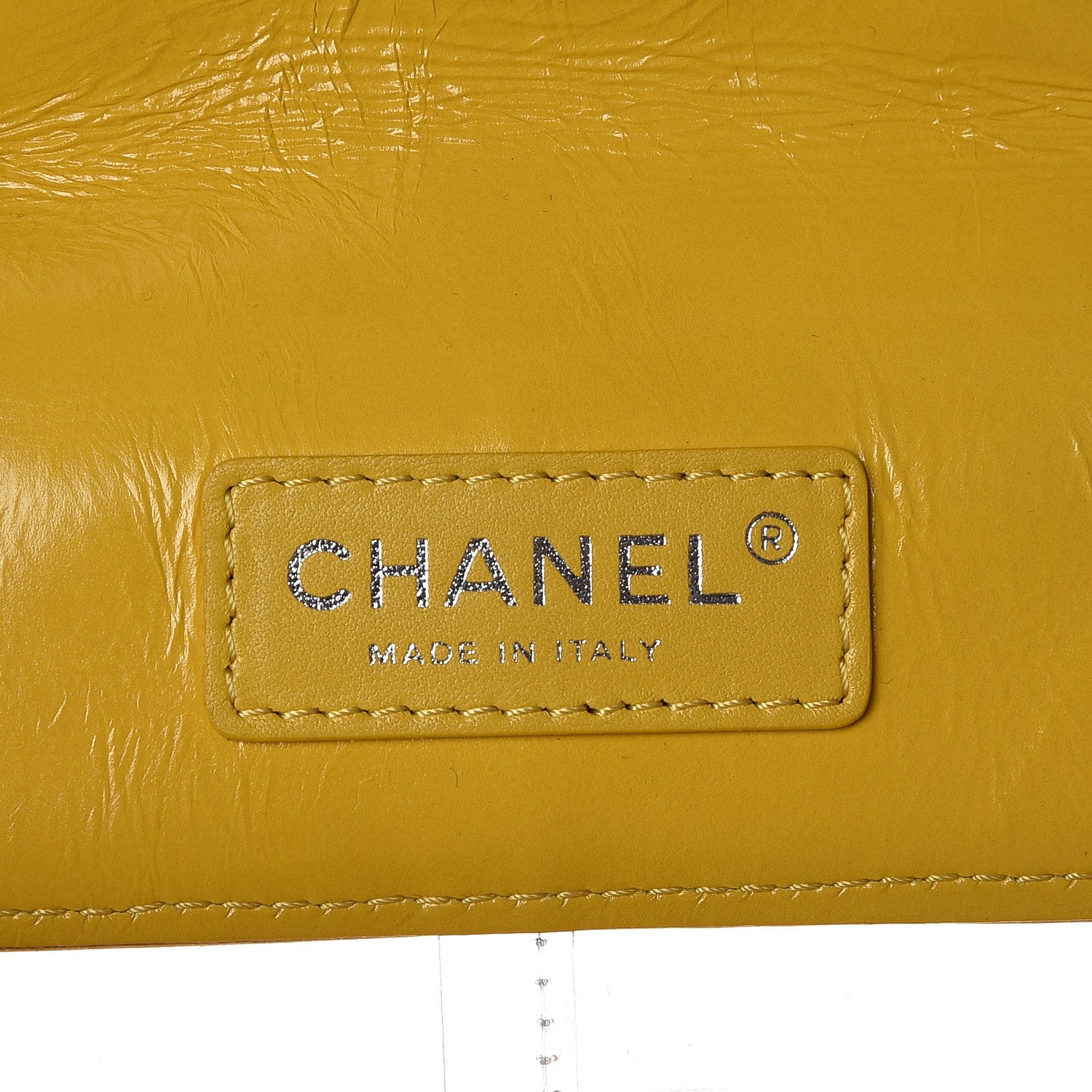Chanel Crumpled Calfskin PVC Quilted Backpack Yellow 7 of 10