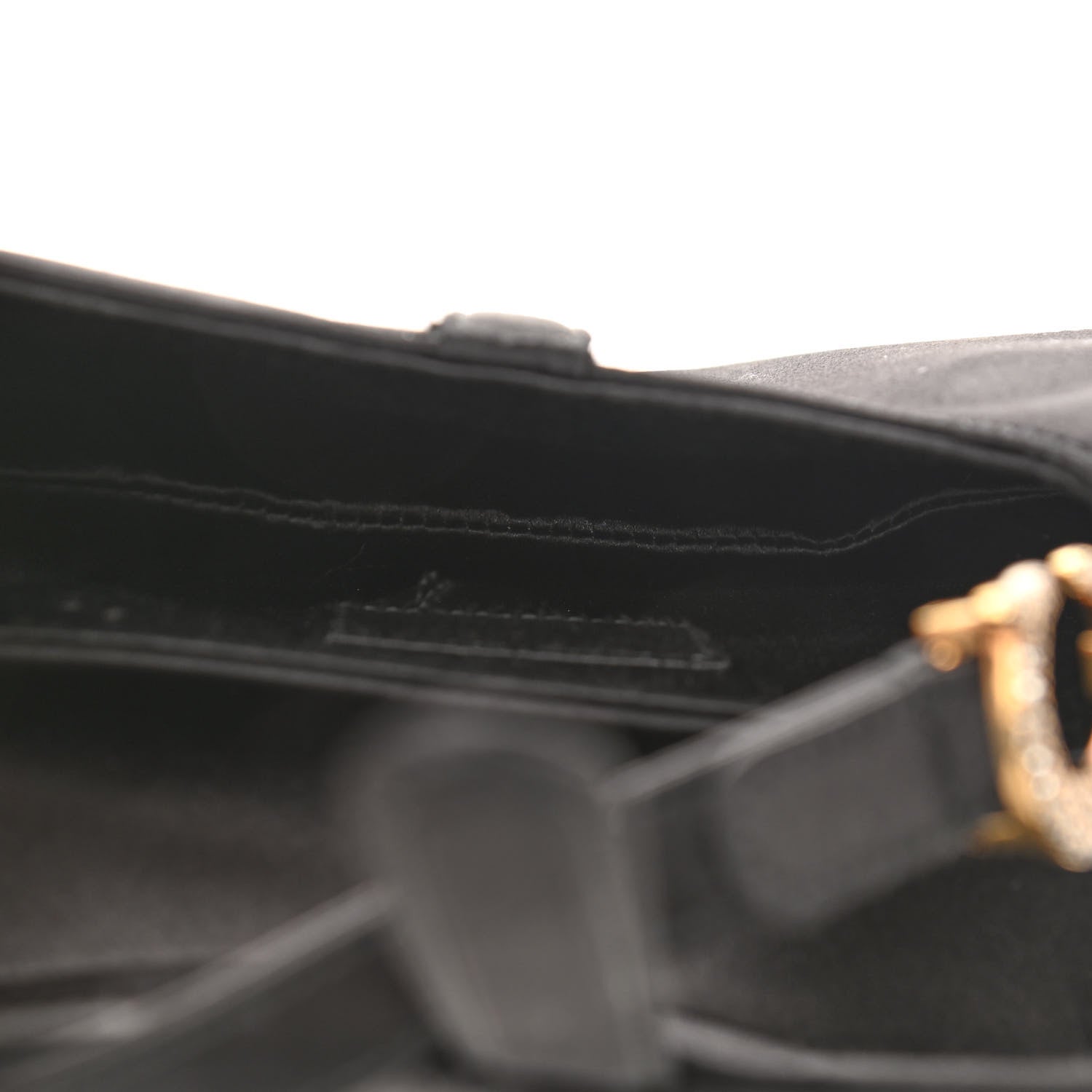 Christian Dior Satin Crystal Mini Saddle Bag Black 6 of 9
