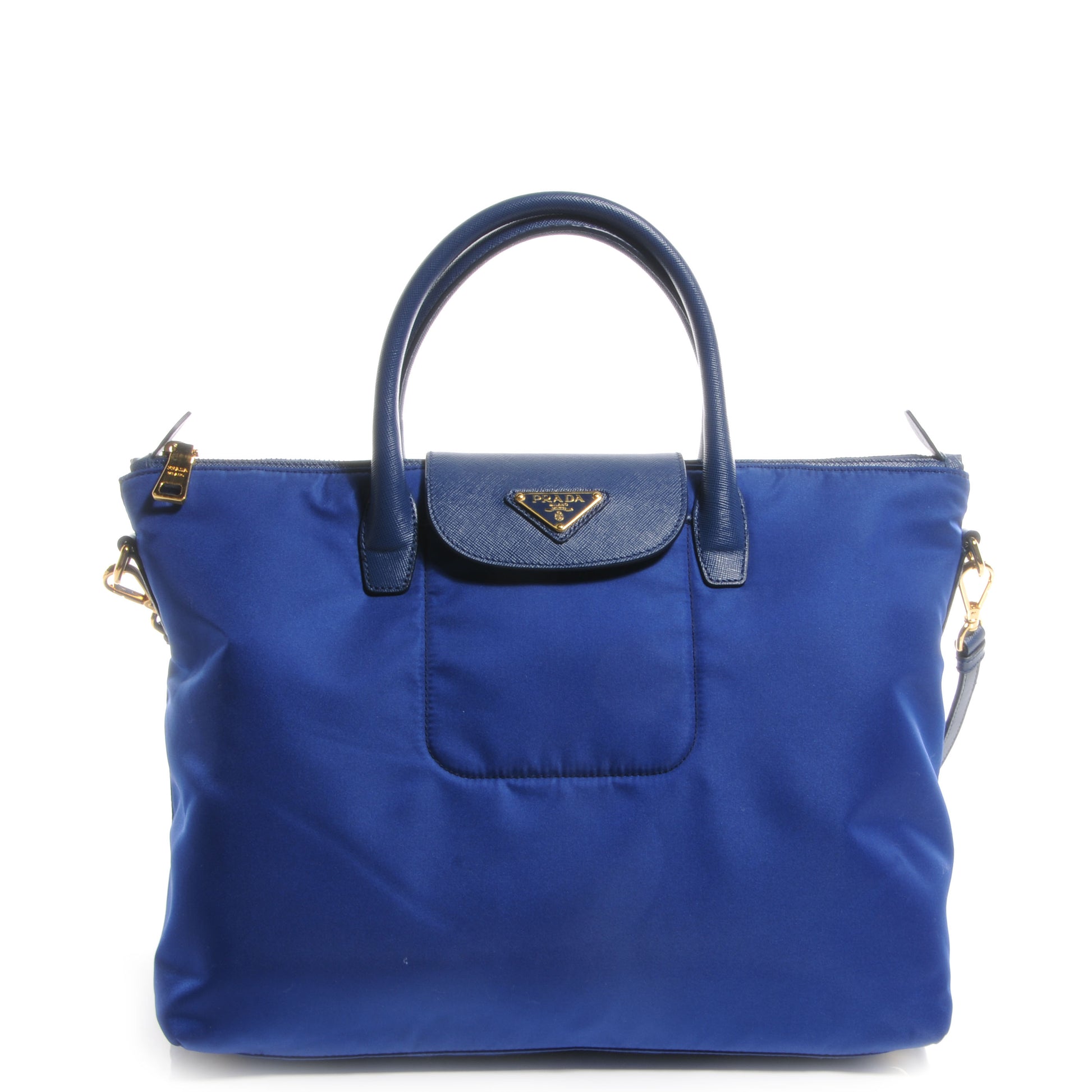 Prada Tessuto Saffiano Tote Bleuette 1 of 10