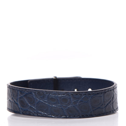 Louis Vuitton Crocodile LV Slim Bracelet 21 Navy 4 of 10