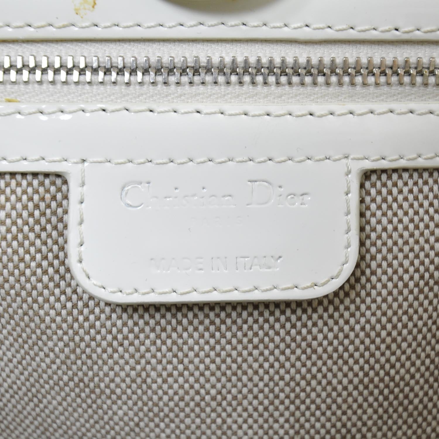Christian Dior Patent Ultimate Tote White 7 of 10