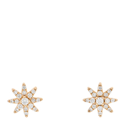 David Yurman 18K Yellow Gold Diamond Petite Starburst Earrings 1 of 5