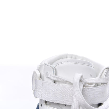 Louis Vuitton Calfskin Monogram Denim Rivoli High Top Sneakers 12 White 14 of 14