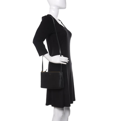 Celine Liege Calfskin Small Trio Crossbody Bag Black 2 of 14