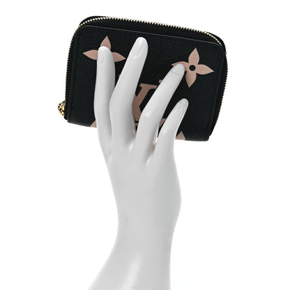 Louis Vuitton Empreinte Monogram Giant Zippy Coin Purse Black Beige 2 of 6