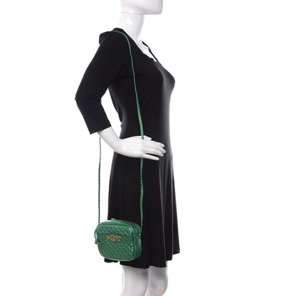 Gucci Laminated Nappa Trapuntata Mini Zumi Shoulder Bag Jasmine Green 2 of 9