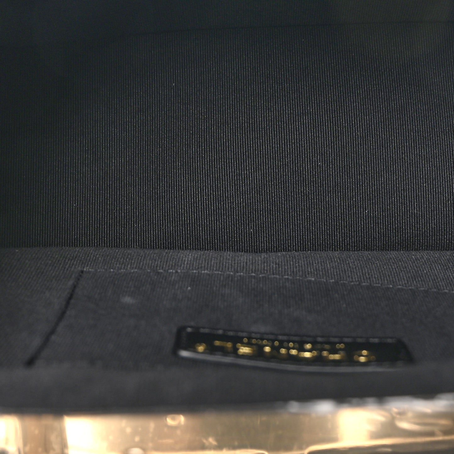 Lambskin Quilted CC Kisslock Clutch Black